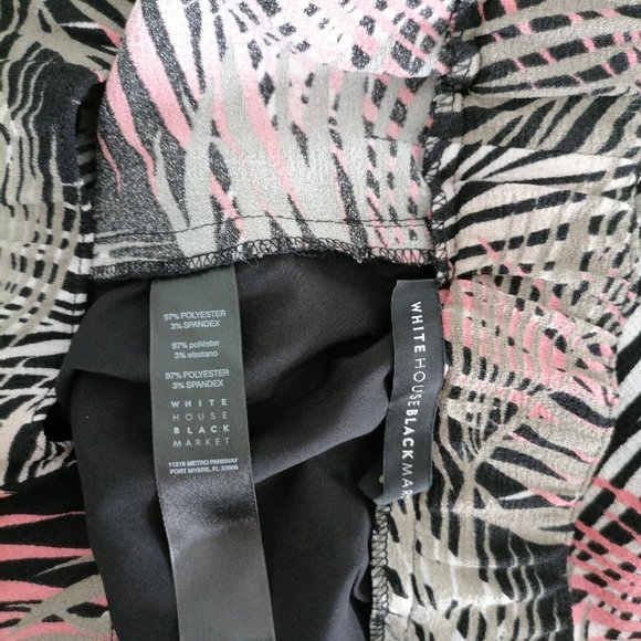 White House Black Market Womens Multicolor Wide Leg Floral Croped pants Size 10 - Picture 6 of 7